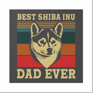 Best Shiba Inu Dad Ever Posters and Art